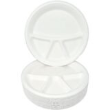 4 Compartment Super Rigid Paper Plates Perfect for Picnics, BBQs, Parties