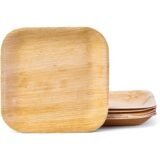 Small Square Disposable Bamboo Palm Leaf Plates 6" (15cm)