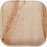 Small Square Disposable Bamboo Palm Leaf Plates 7" (18cm)
