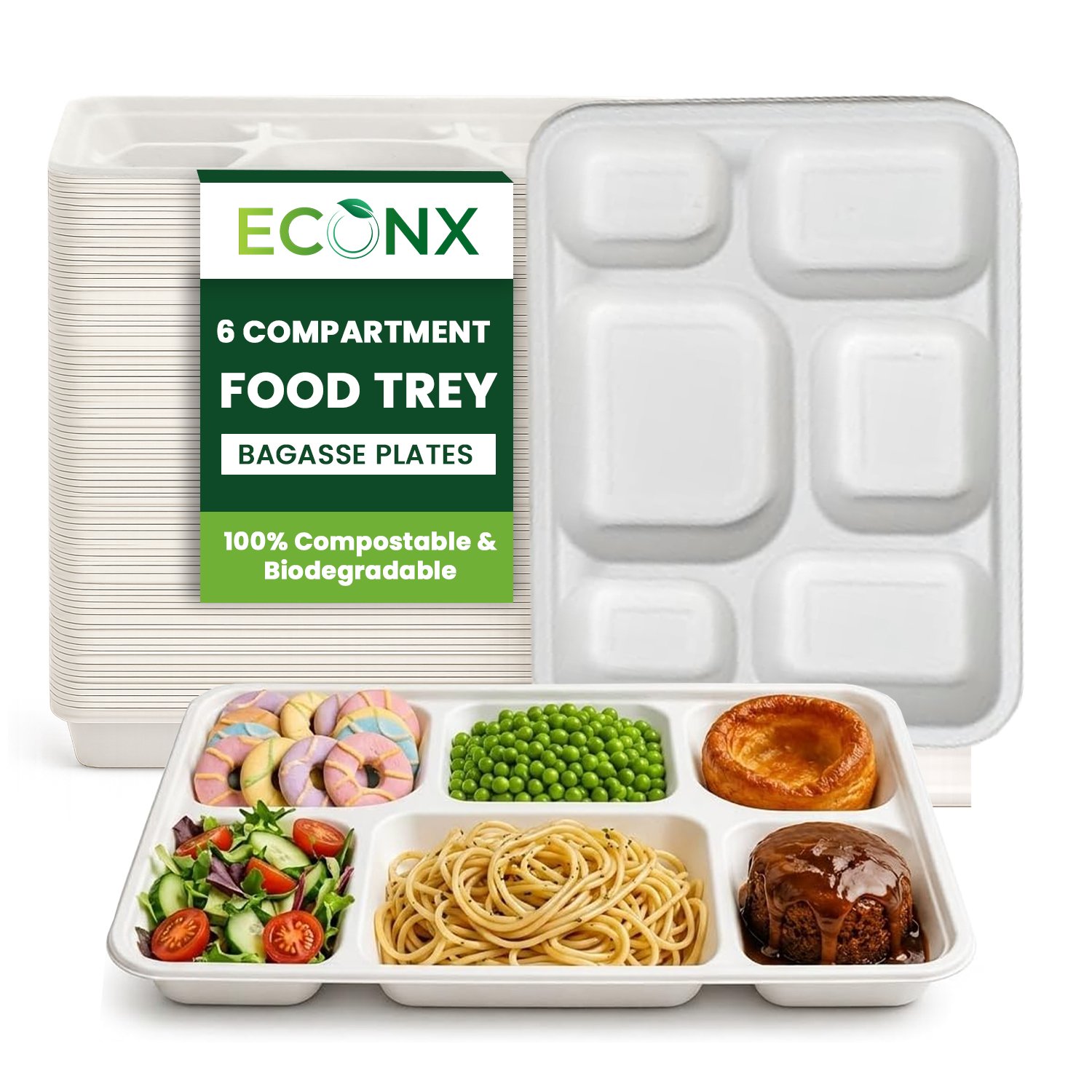 6 Compartment Bagasse Plate - Image 9