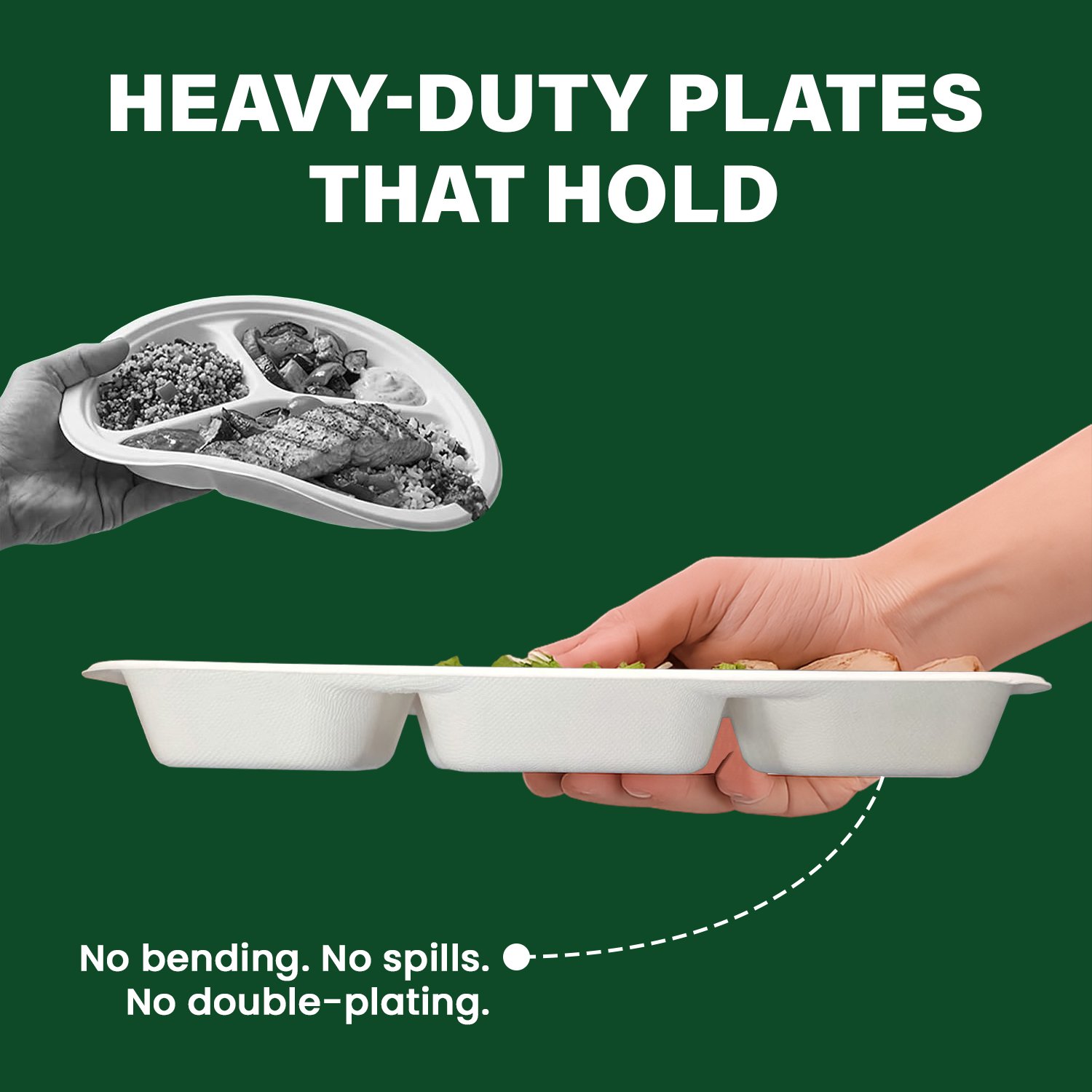 6 Compartment Bagasse Plate - Image 5