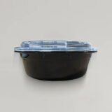 32oz Black Base Round PP Container With Lid