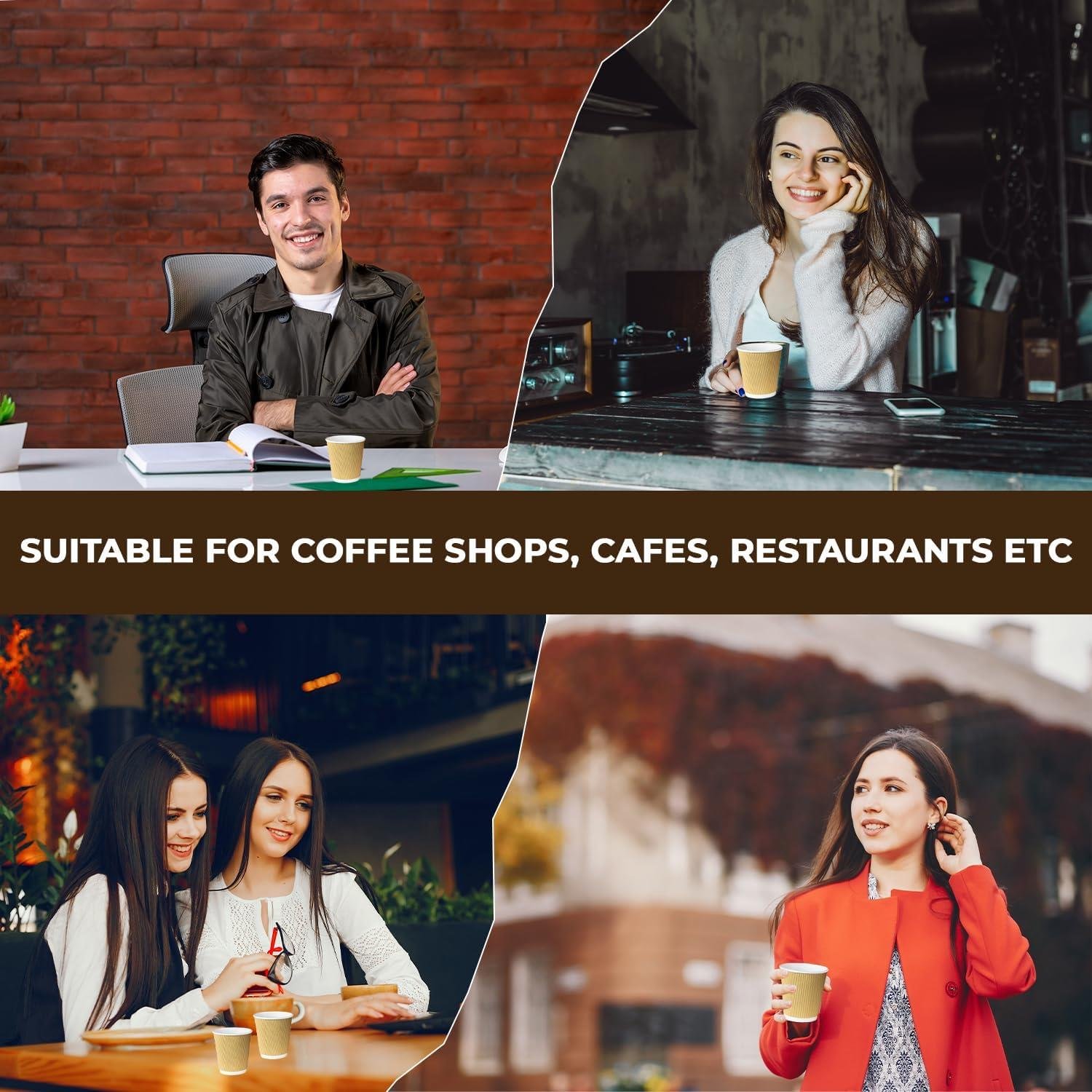 4oz Kraft Ripple Paper Coffee Cups - Image 6