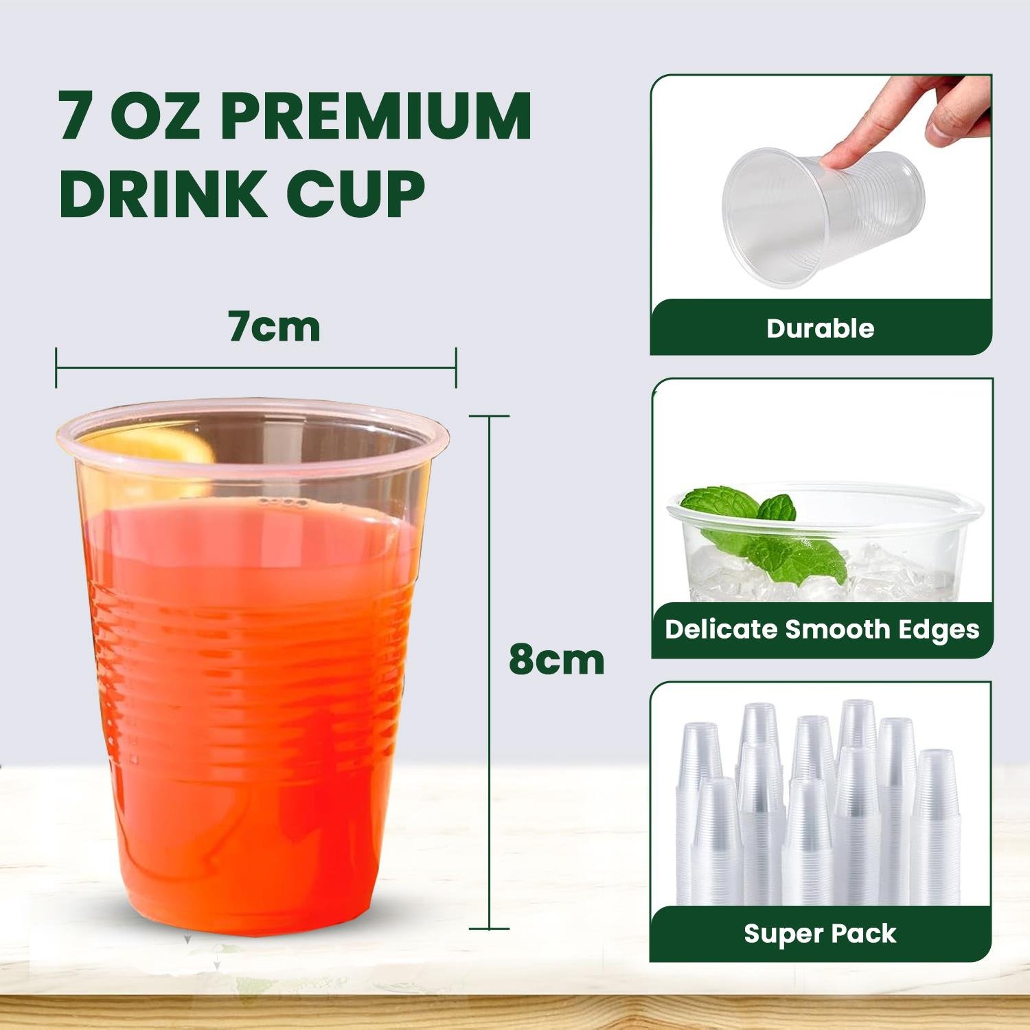 7oz(207ml) Clear Plastic Vending Cups - Image 5