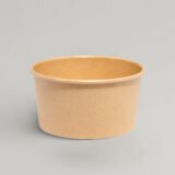 1000ml (35oz) Kraft Takeaway Paper Salad Food Bowls