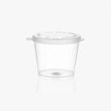 1oz Clear Hinged PET Plastic Portion Pot
