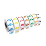 Roll of 1000 Round Food Label Day Dots – Single Days & Complete Week Set