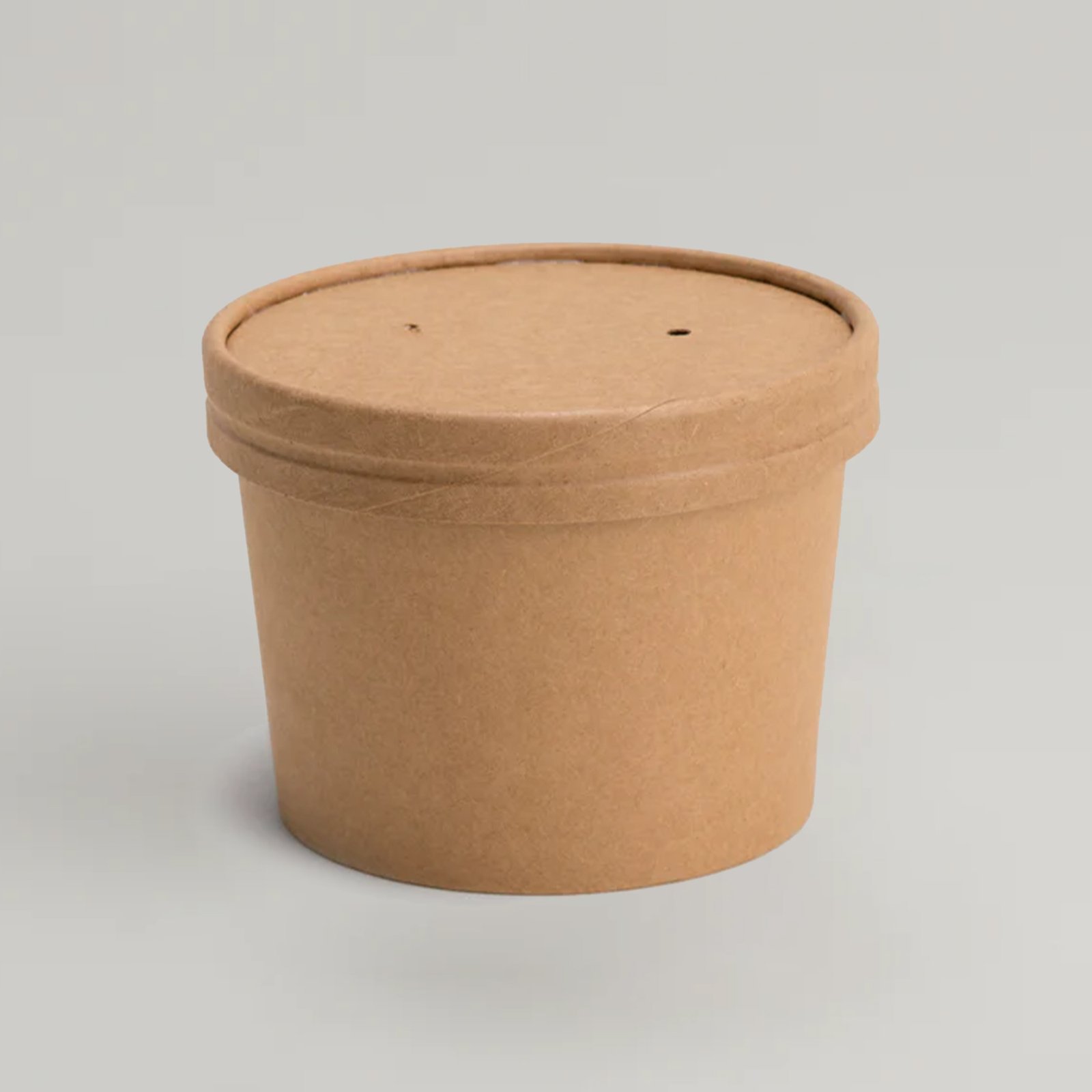 12oz (354ml) Kraft Heavy Duty Paper Soup Container - Image 2