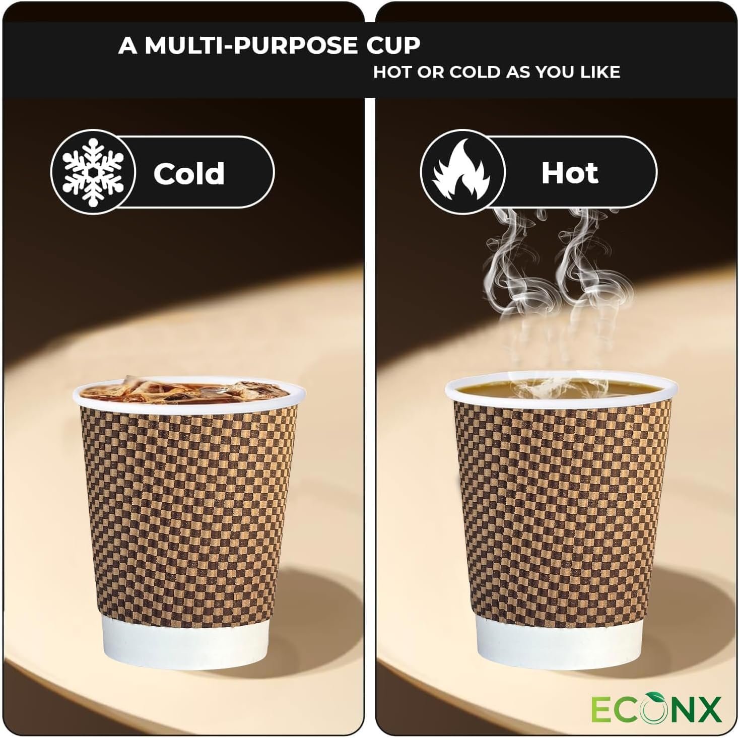 8oz Premium VIP Chex Ripple Paper Coffee Cups - Image 4