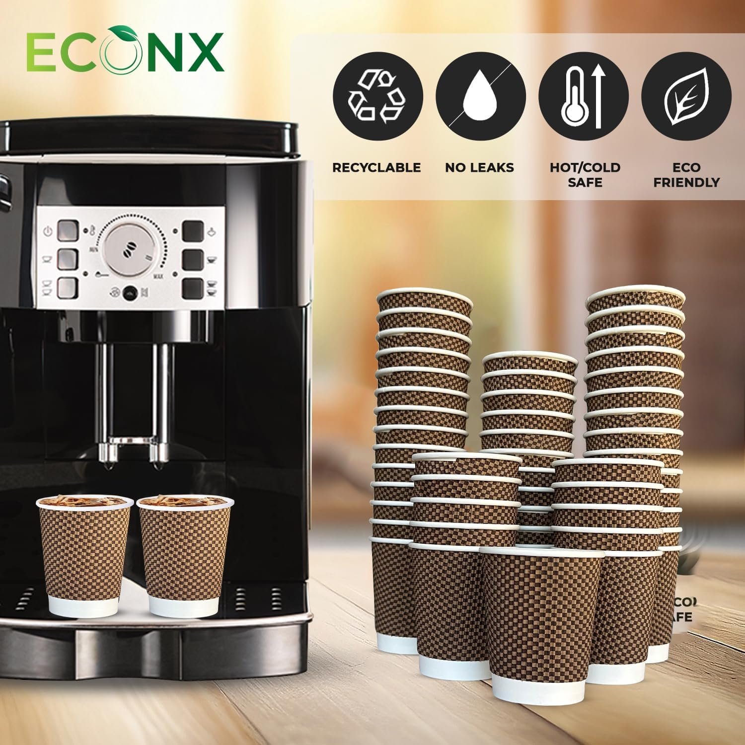 8oz Premium VIP Chex Ripple Paper Coffee Cups - Image 6