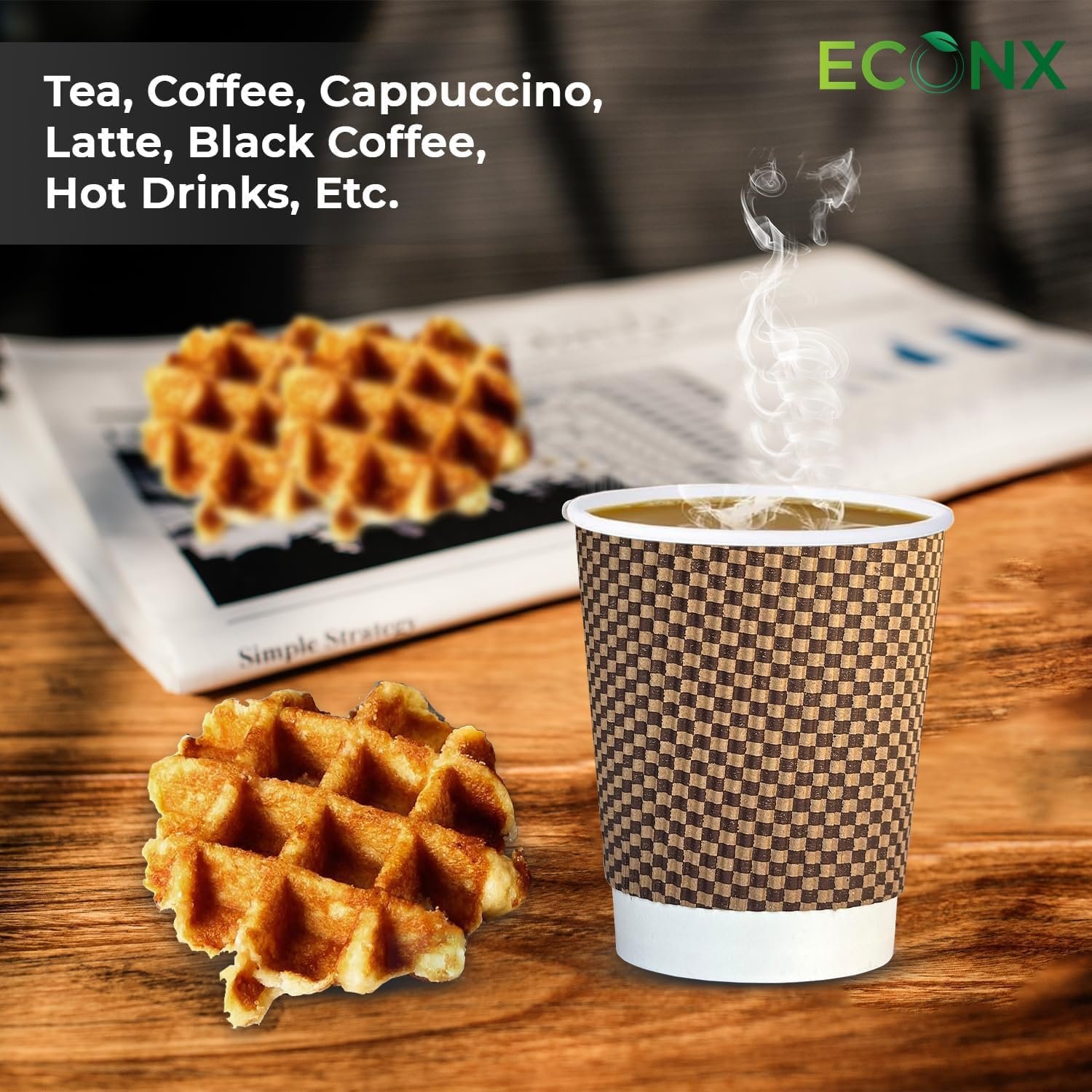 8oz Premium VIP Chex Ripple Paper Coffee Cups - Image 7