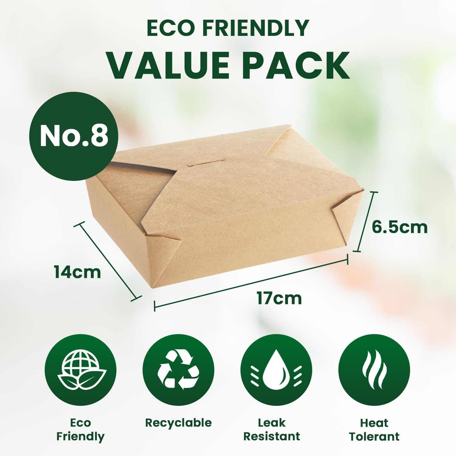 No.8 Leak Proof Kraft Deli Box 49oz - Image 3