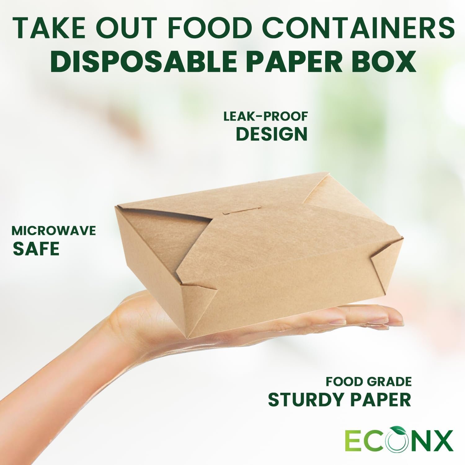 No.8 Leak Proof Kraft Deli Box 49oz - Image 4