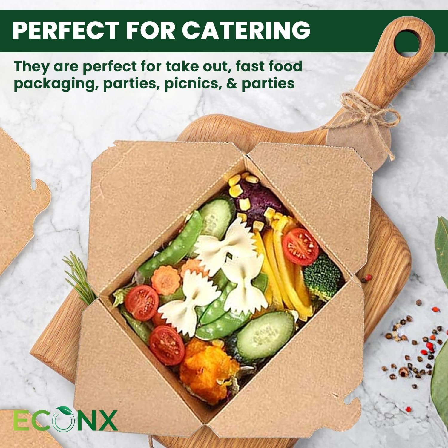 No.8 Leak Proof Kraft Deli Box 49oz - Image 5