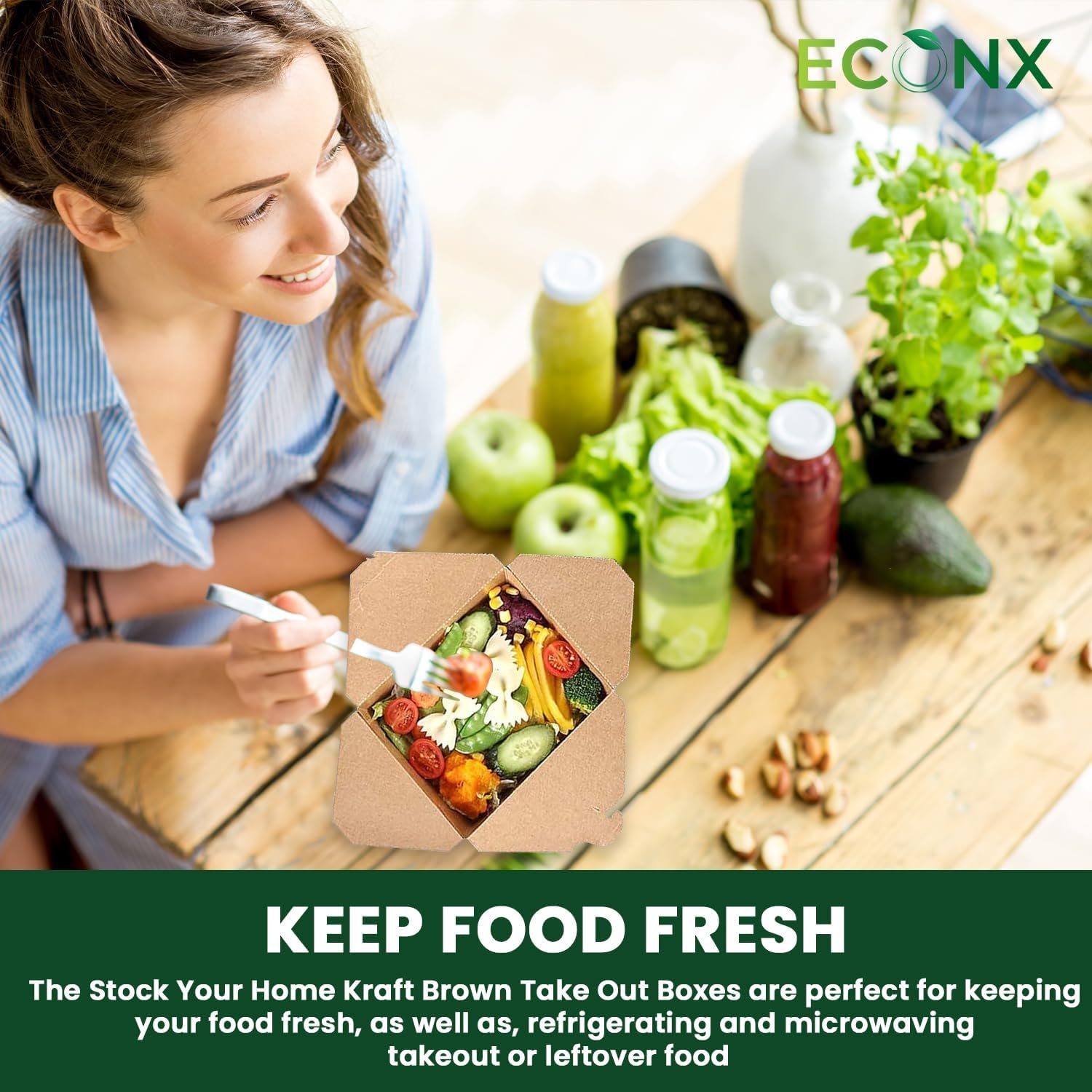 No.8 Leak Proof Kraft Deli Box 49oz - Image 6