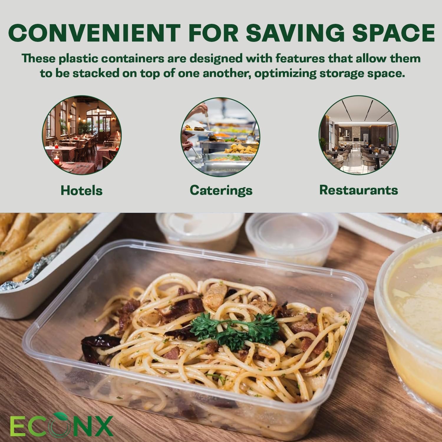 500ml Clear Microwavable Meal Prep Plastic Containers With Lid - Image 4