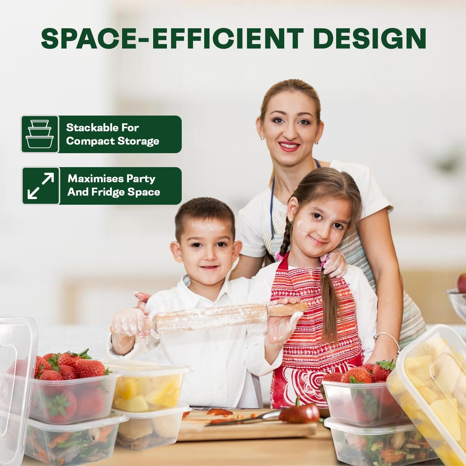 500ml Clear Microwavable Meal Prep Plastic Containers With Lid - Image 7