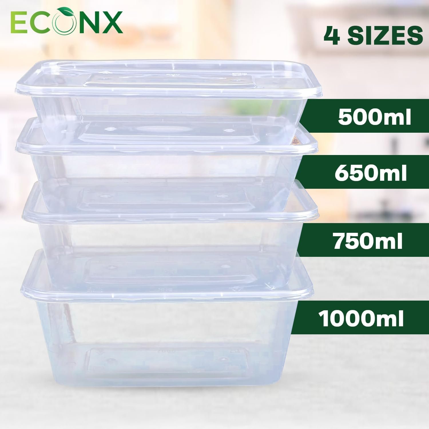500ml Clear Microwavable Meal Prep Plastic Containers With Lid - Image 8