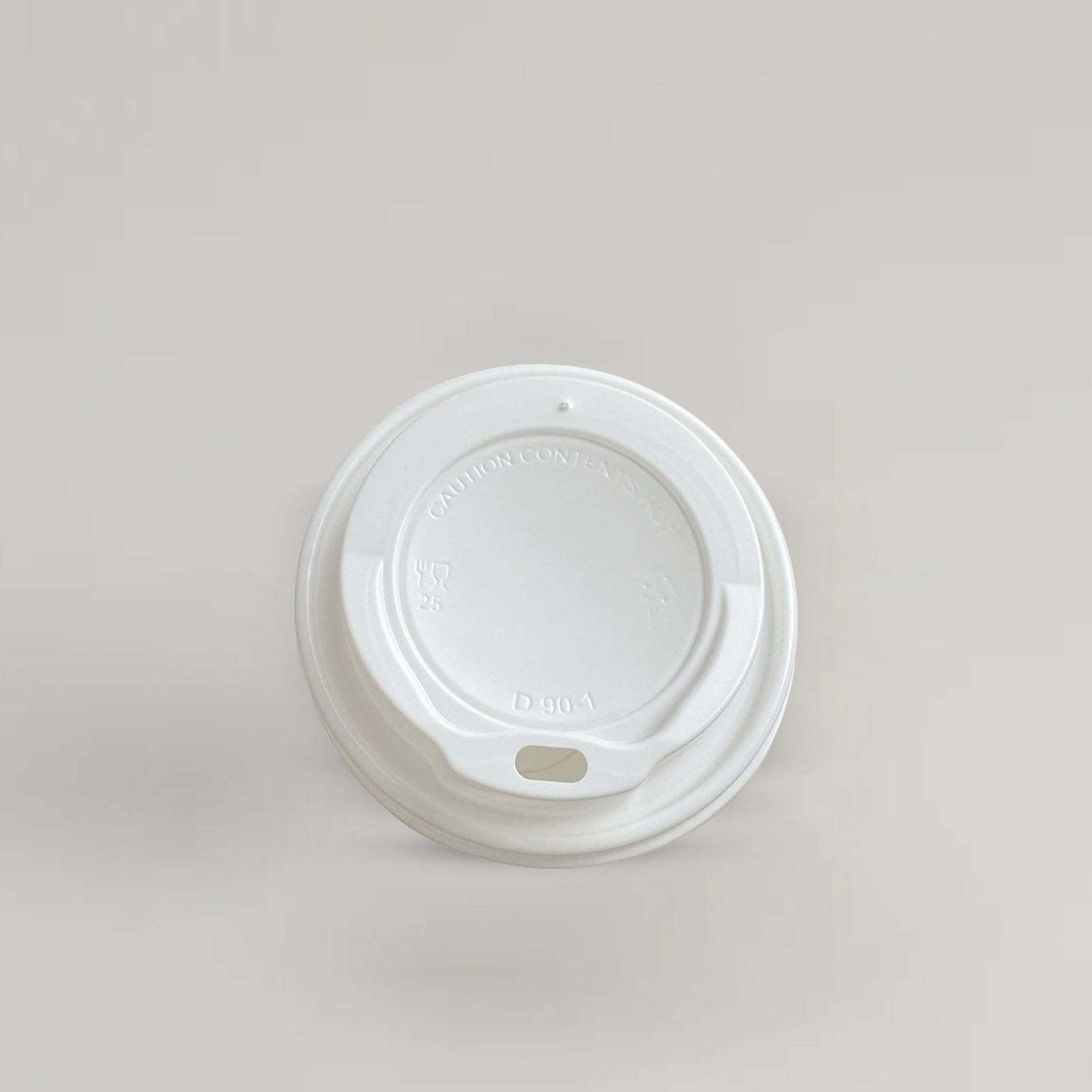 White Coffee Cups Lids To Fit 8oz Cups - 80mm