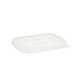 Clear Rectangular PET Lid For 500ml/650ml/750ml/1000ml Kraft Food Container