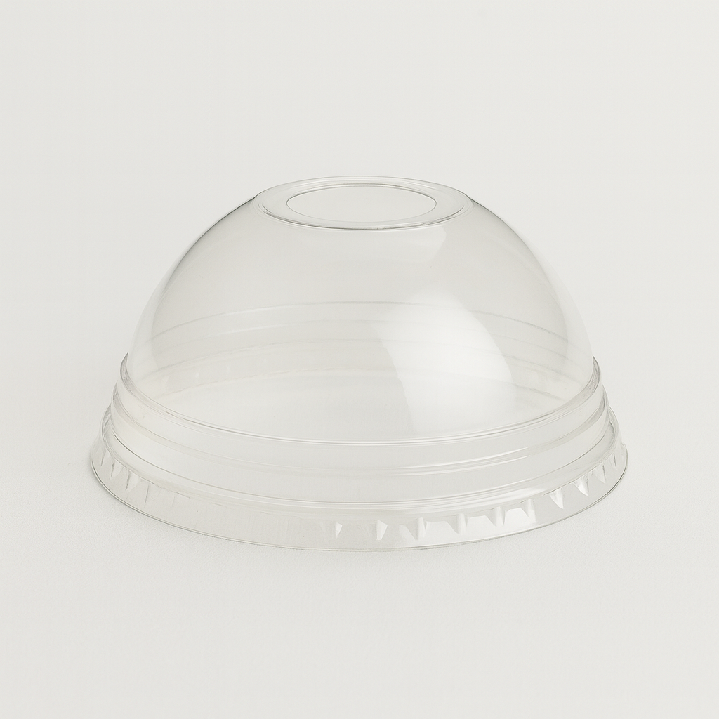 Dome Lid for Smoothie Cup PET (91mm/to fit 12-20oz) Clear