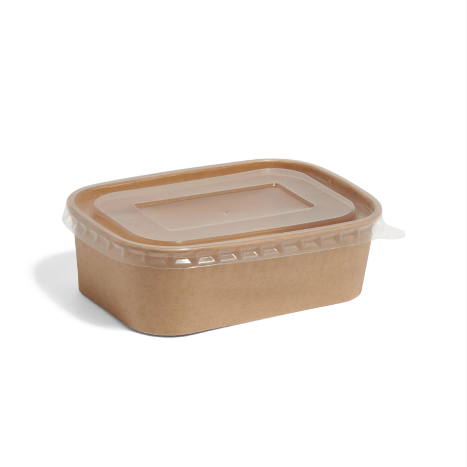 22oz (650ml) Heavy Duty Kraft Rectangular Paper Food Containers - Image 3