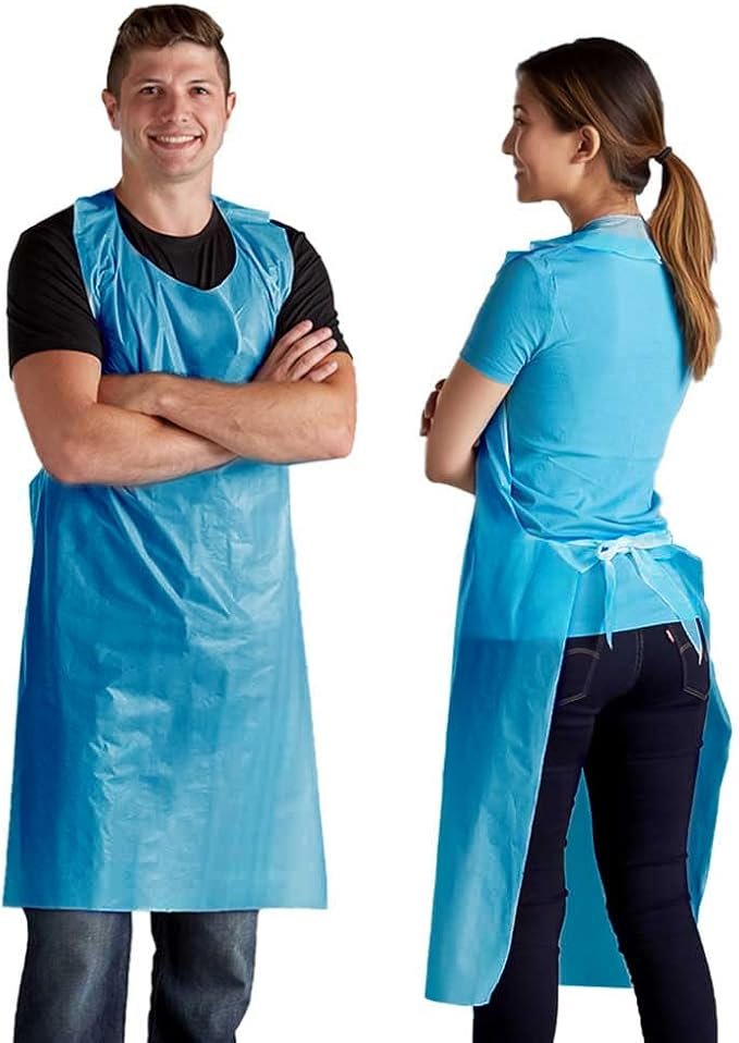 Disposable Plastic Aprons Blue - 1000pk