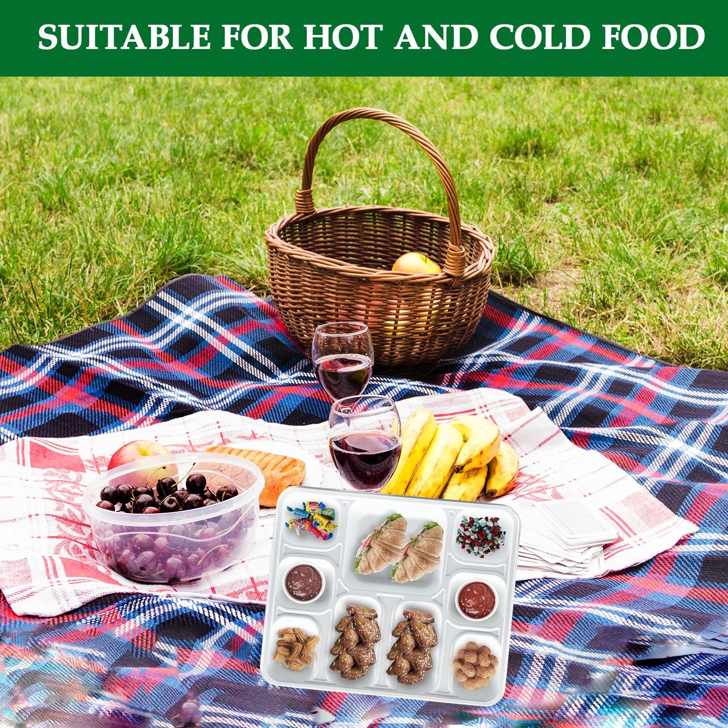 9 Compartment Rectangular Bagasse Plates - Image 7