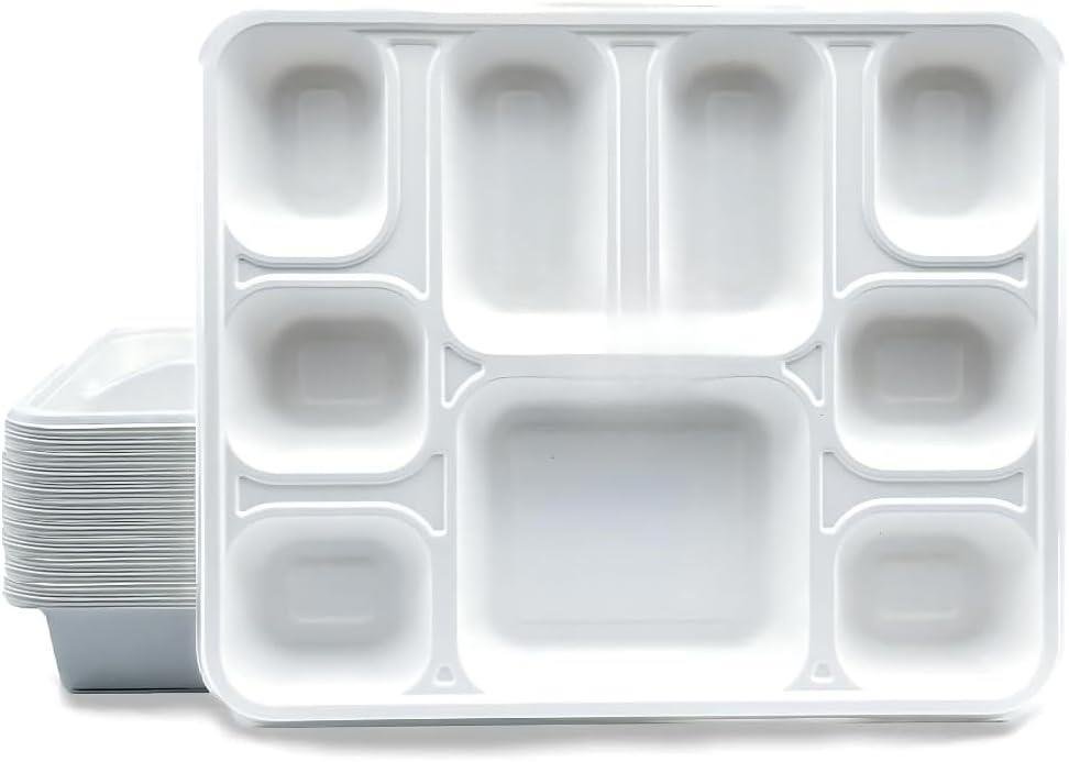 9 Compartment Rectangular Bagasse Plates - Image 8