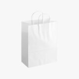 Large Twisted Handle White Paper Bags