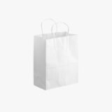 Medium Twisted Handle White Paper Bags