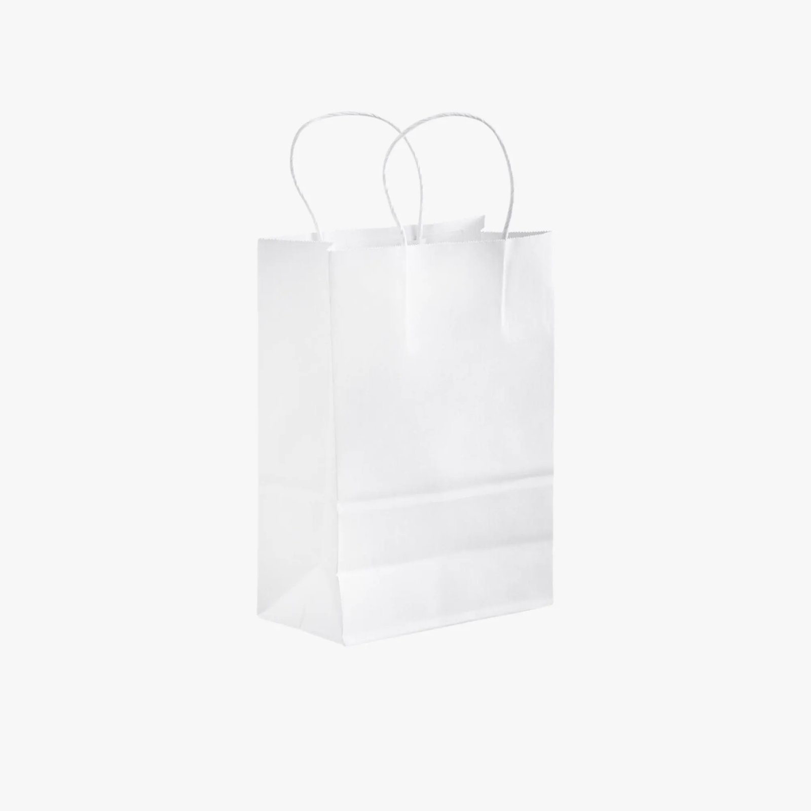 Small Twisted Handle White Paper Bags