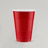 16oz Red Reusable Plastic Party Beer Pong Cups
