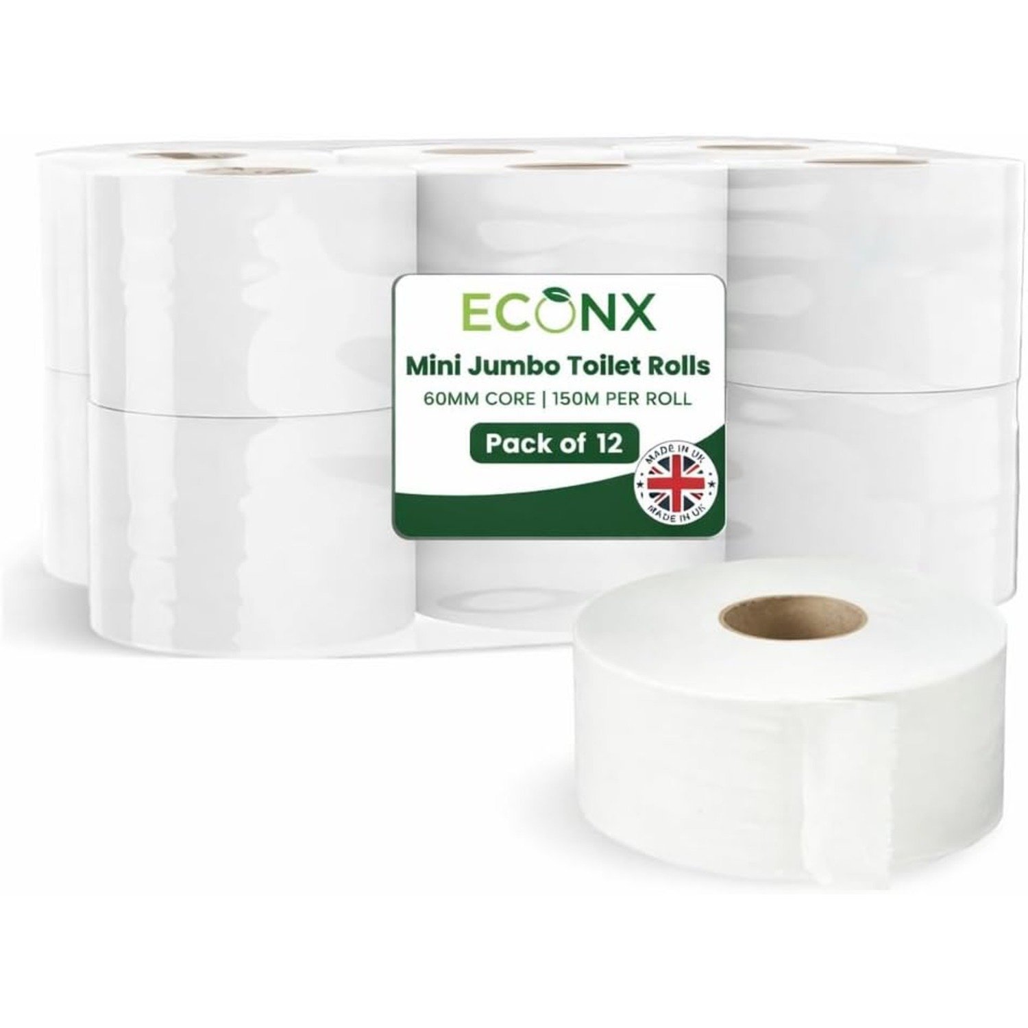 Mini Jumbo Toilet Roll 60mm Core 150M -12 Rolls - Image 9