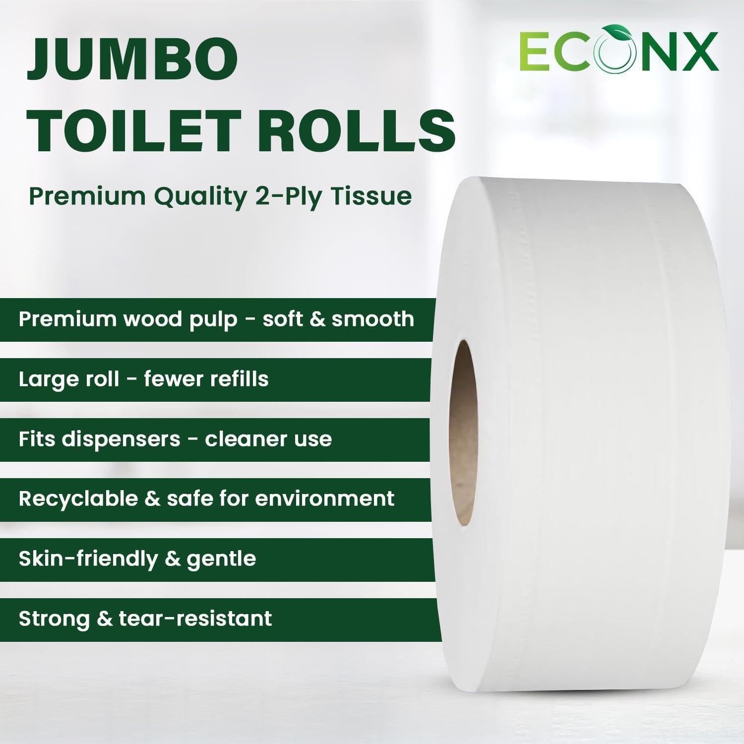 Mini Jumbo Toilet Roll 60mm Core 150M -12 Rolls - Image 5