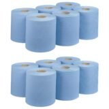 2 Ply Centre Feed Blue Roll 300 Sheets - 6 Roll